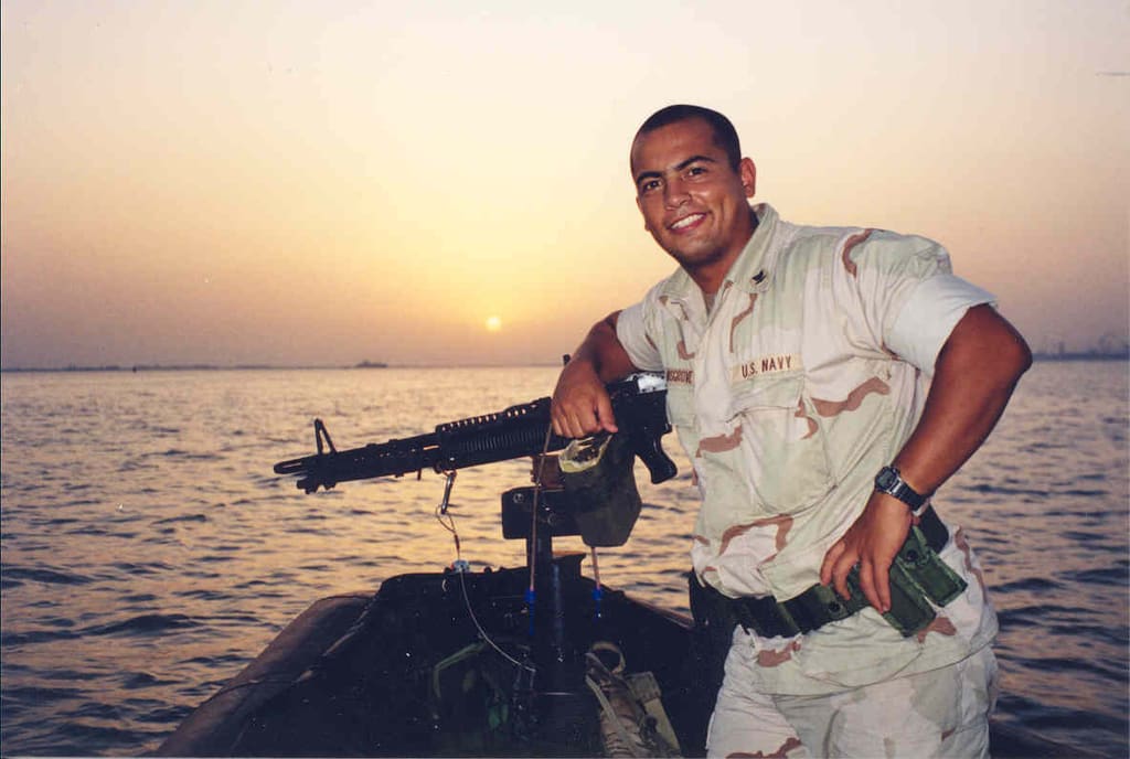 Adam Musgrove during early U.S. Navy service.